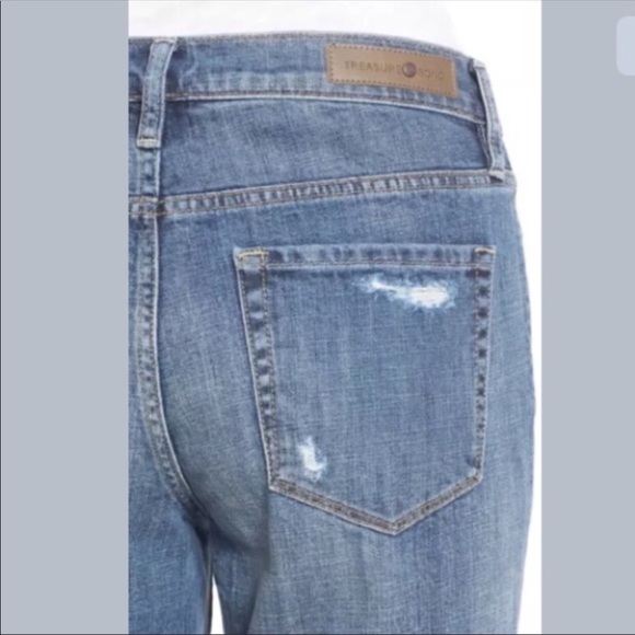 NWT TREASURE & BOND MID RISE BF CROP DISTRESSED - Picture 3 of 3